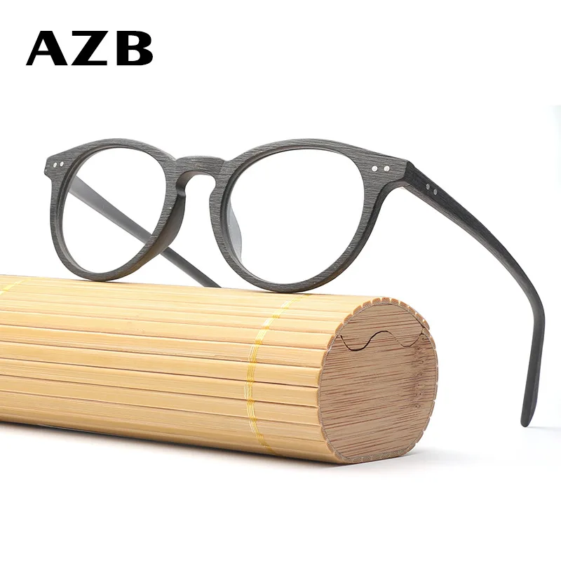Винтажные деревянные Рецептурные очки AZB для мужчин и женщин фотохромные с