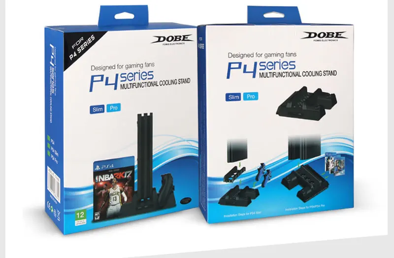 PS4 Slim/PRO вертикальная подставка с охлаждающими вентиляторами двойной контроллер зарядная станция кулер Зарядное устройство Док-станция для SONY Playstation 4