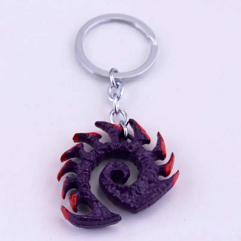 Горячая игра StarCraft 2 Zerg логотип металлический брелок косплей ювелирные изделия