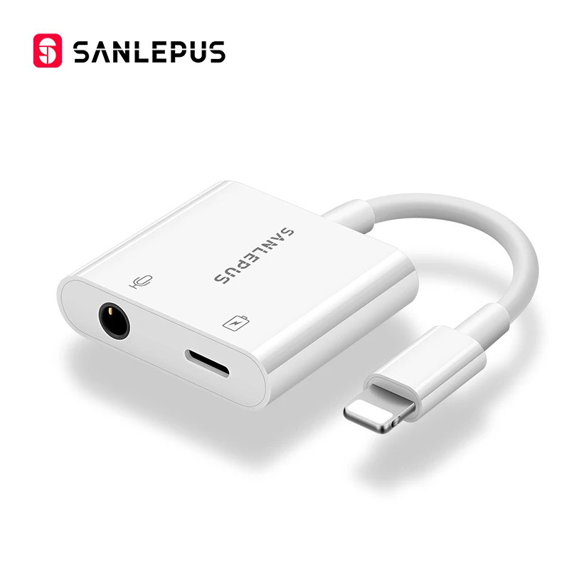 For Lightning 3.5mm 2 в 1 адаптер для перехода от разъема Lightning к 3,5 мм разъем для наушников разветвитель AUX для iPhone 7 8 плюс Xs Max XR зарядное устройство аудио - Color: For Lightning 3.5mm