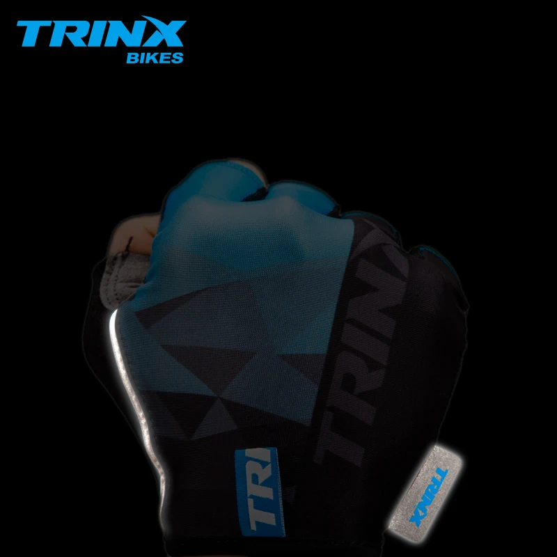 Перчатки для велоспорта TRINX с открытыми пальцами противоскользящие MTB дорожные