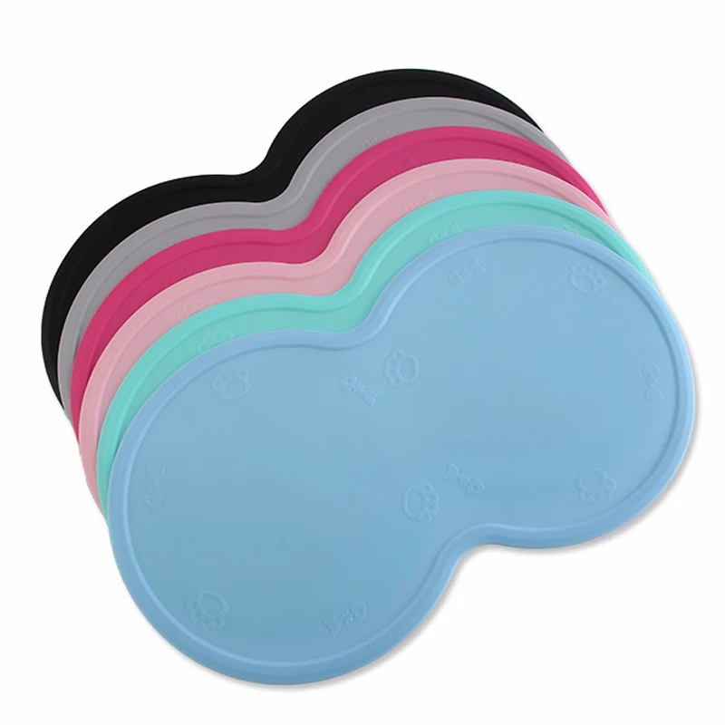 Силиконовый коврик для кормления домашних животных легко чистится подставка