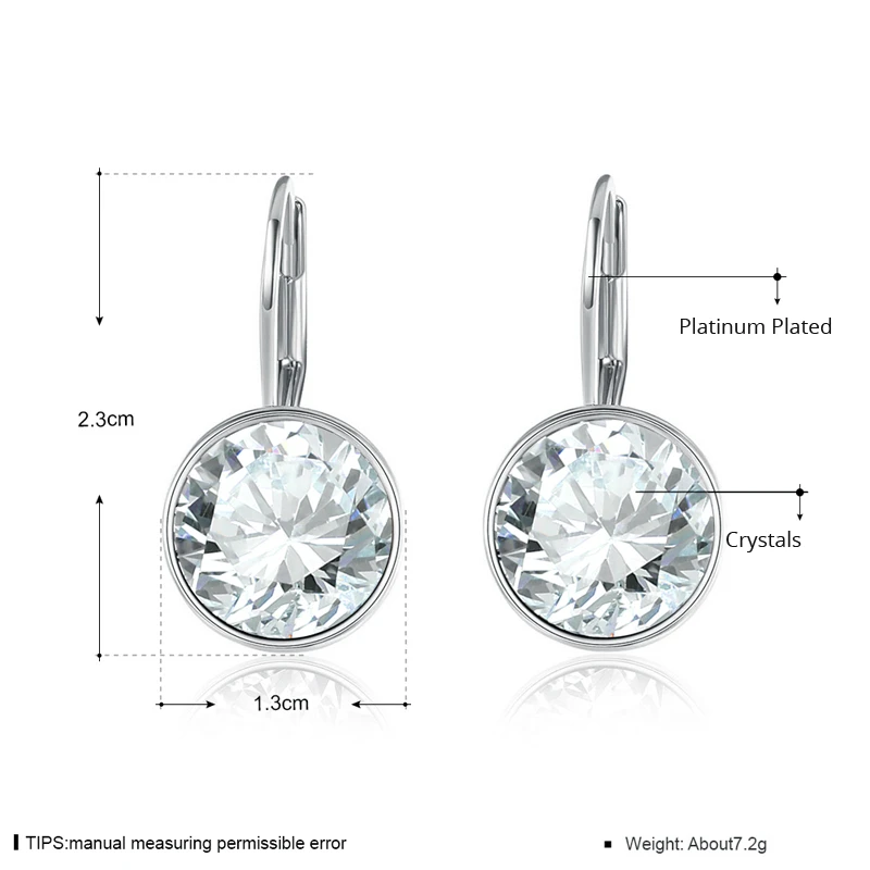Женские серьги-гвоздики с кристаллами Swarovski | Украшения и аксессуары