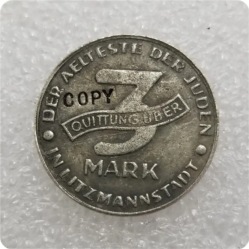 Польша: 3 MARK 1943 GETTO Juden COPY|Безвалютные монеты| |