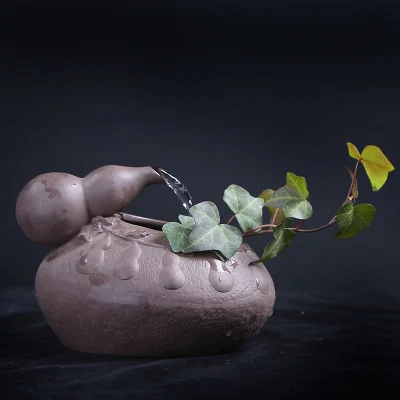 Style E-Purple sand Керамические настольные крытые водяные украшения для фонтана гостиной офиса или домашнего стола украшения фэн-шуй статуэтки G - Color: Style E-Purple sand