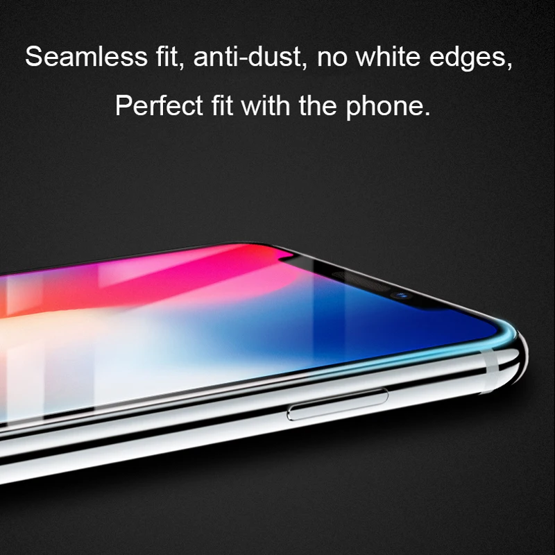 2 шт высокое разрешение полное покрытие 6D закаленное стекло для iPhone 7 8 6 6S Plus X XR XS MAX
