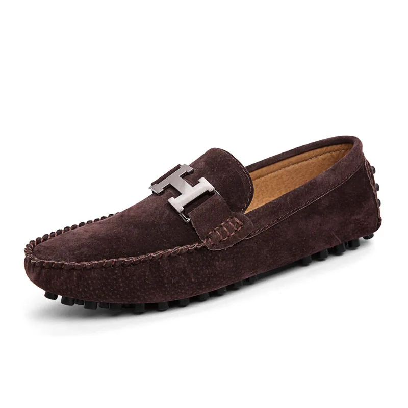 WDE-807-Brown Mocassin homme/мужские лоферы; повседневная обувь; модная кожаная обувь для вождения; мужские мокасины; мужские лоферы; Цвет Черный - Цвет: WDE-807-Brown