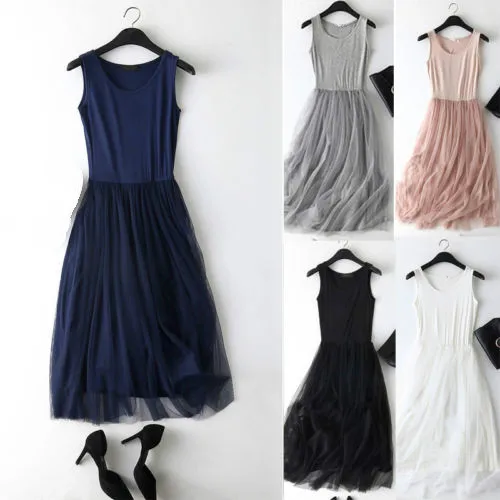 Женские сексуальные Лоскутные сетчатые вечерние платья газовое летнее пляжное