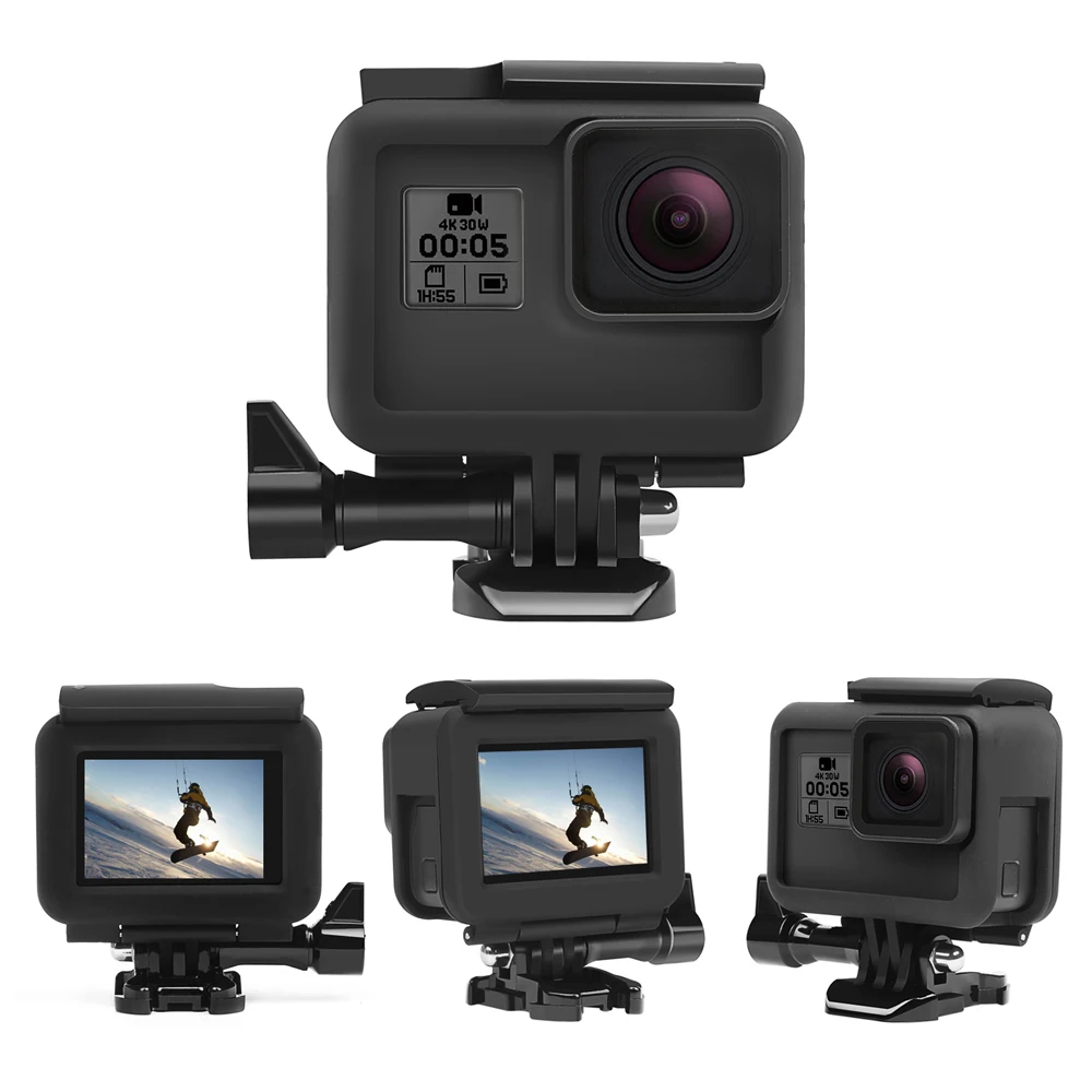 CNC алюминиевый сплав клетка аксессуары набор для GoPro Hero 7 6 5 Черный Защитный корпус