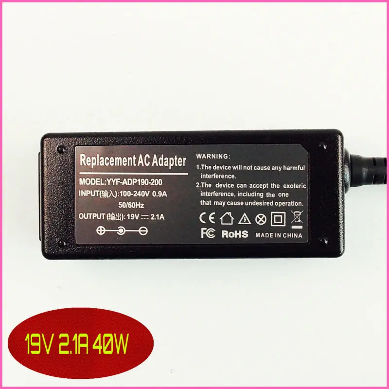 Для Samsung NP ND10 NC10 N140 19V 2.1A блок питания для ноутбука|cord pouch|power supply cordcord toggle |