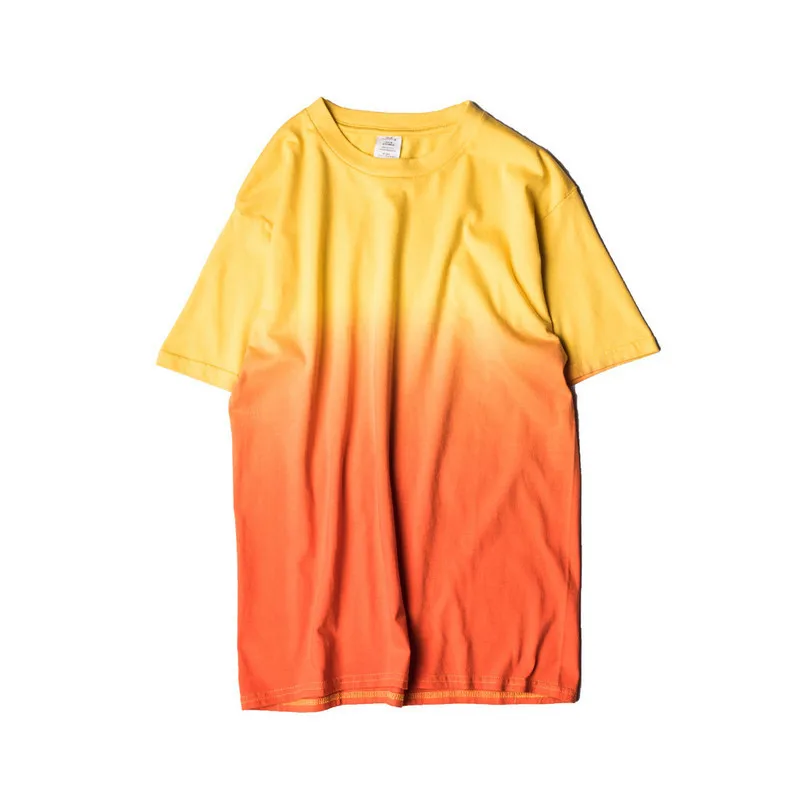 Городская одежда унисекс MORUANCLE футболки в стиле Харадзюку цветная градиентная