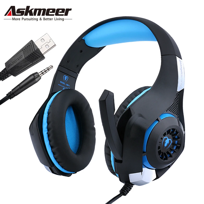 ASKMEER PS4 игровая гарнитура шлем с микрофоном Шум функцией шумоподавления стерео