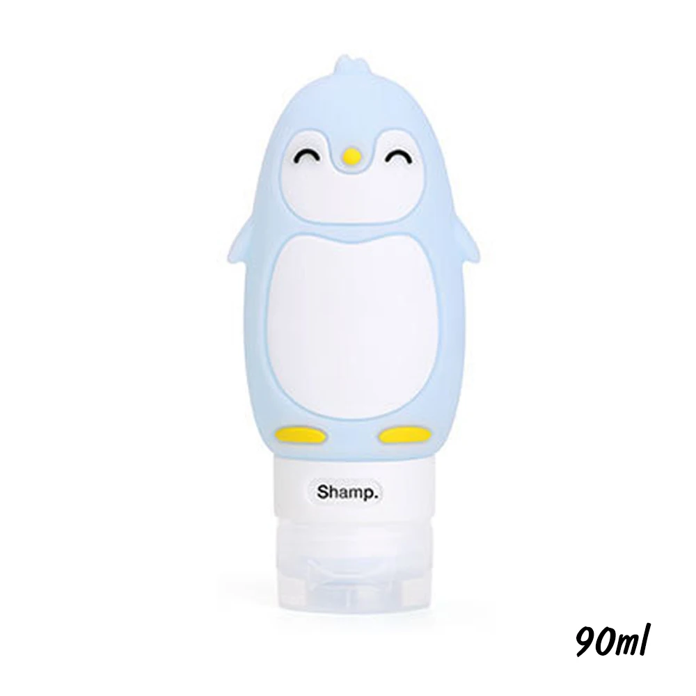 1PCs Hoomall Портативный Силиконовый Дорожный Чехол шампунь для геля и лосьона для душа Органайзер милый мультфильм многоразовый флакон 60 мл 80 мл 90 мл - Цвет: 1PCs