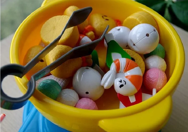 Fly AC моделирование горячий горшок для игрушечной кухни игрушка пищевой реквизит индукционная плита кухонная посуда набор Клип Продовольственная игра развивающая игрушка 39 шт
