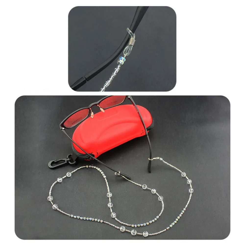 Декоративный шнур для солнцезащитных очков украшенный бусинами модный