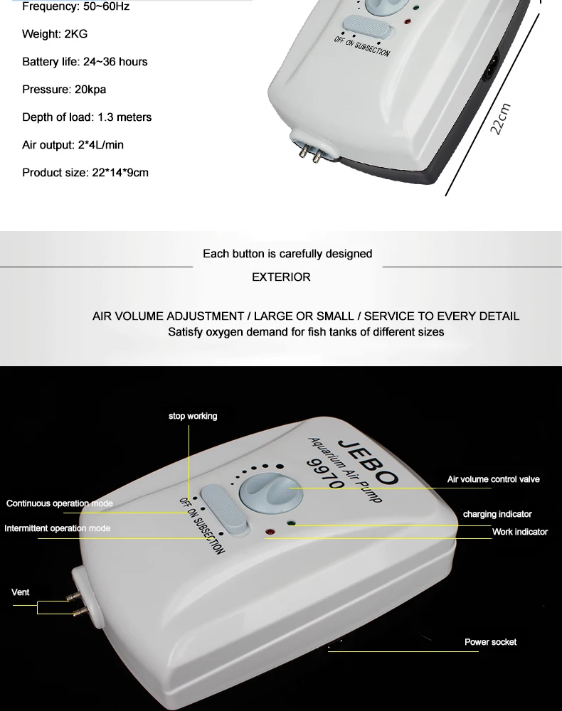 Аквариумный воздушный насос 2 Вт 3,5 Вт кислородный насос AC DC 110-220 В кислородный насос для аквариума воздушный компрессор с воздушным пузырьковым камнем и Trachea