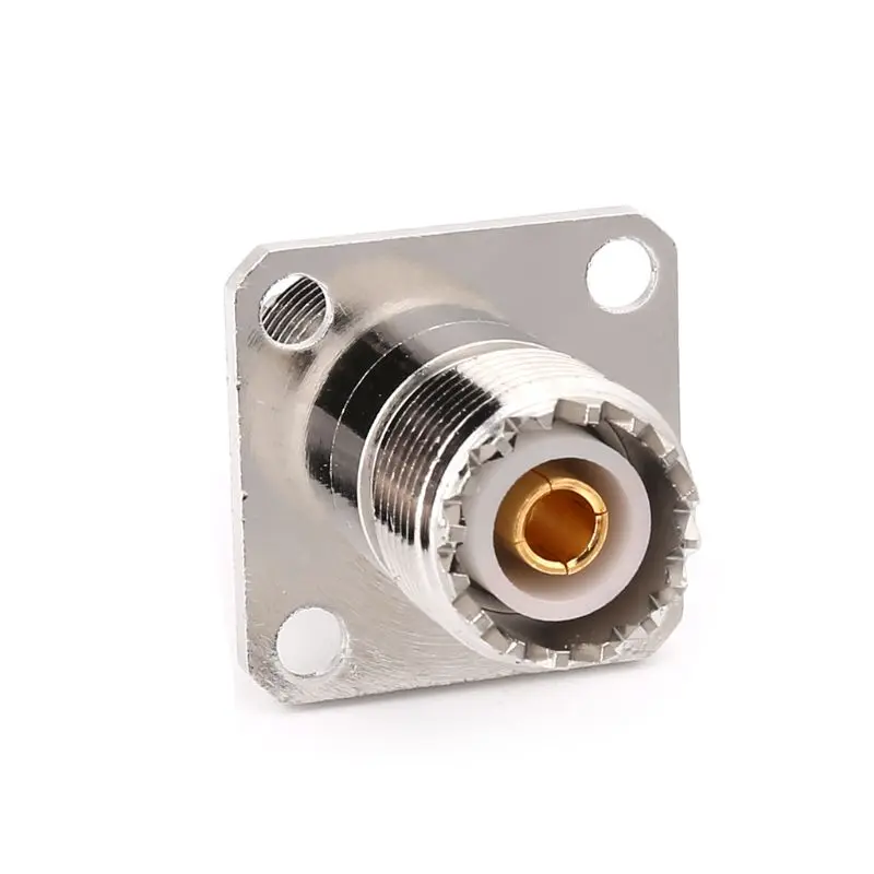 

UHF SO239 Female To Female With Panel Mount RF Connector Coaxial Converter Adapter Straight