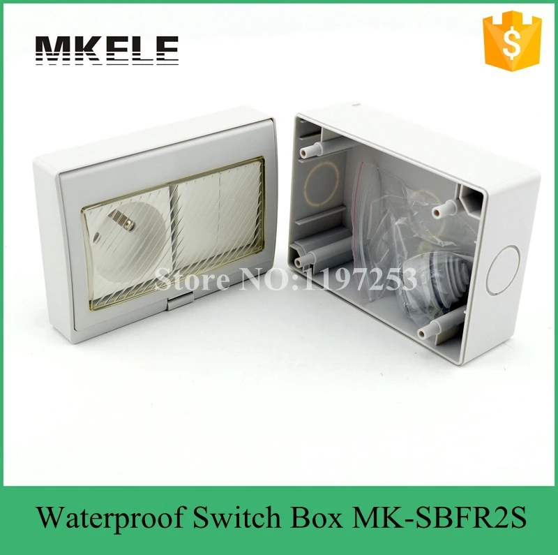 Наружный Электрический Водонепроницаемый 2 х кнопочный переключатель и 1