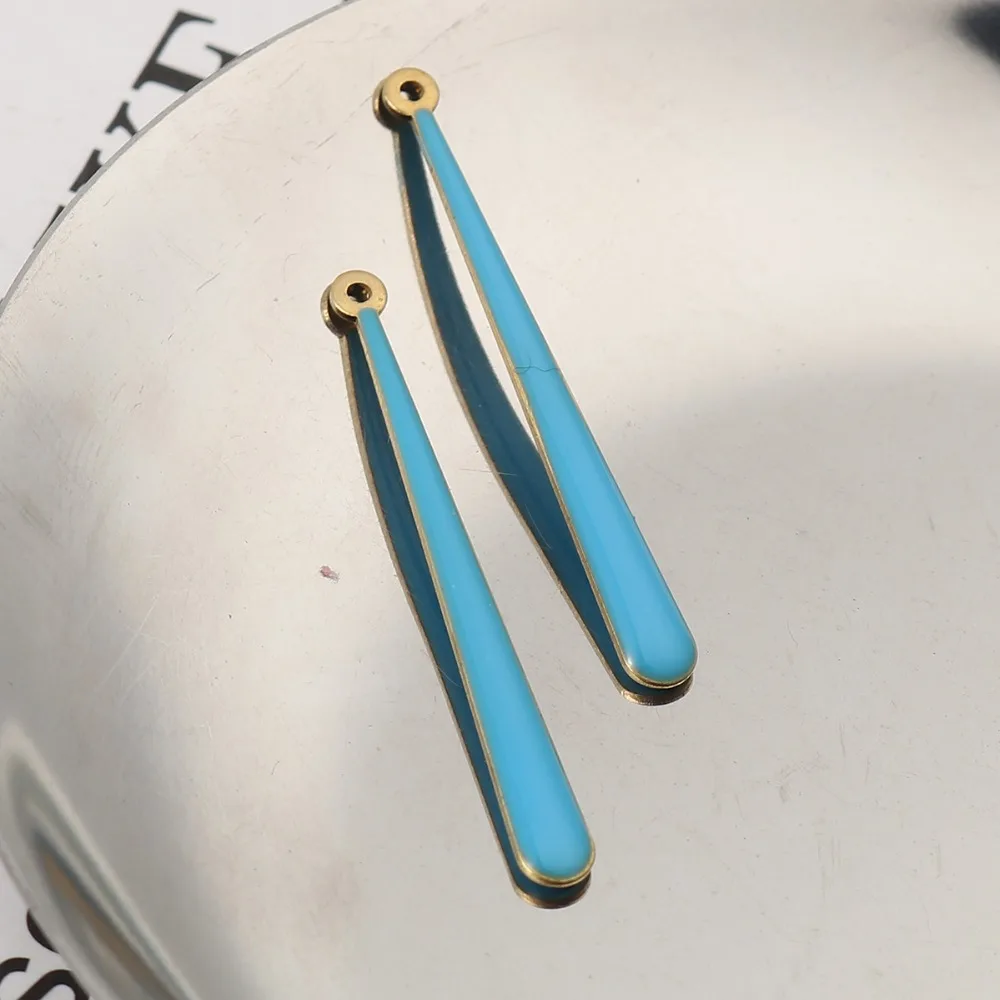 DoreenBeads модные медные эмалированные Подвески с блестками бейсбольные латунные красочные ювелирные изделия DIY фурнитура Подвески 3,8 см x 0,4 см, 5 шт