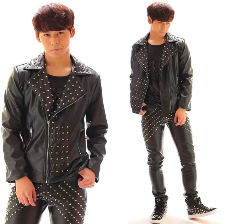 Мужской блейзер с заклепками новейший дизайн пальто косой молнией мужской