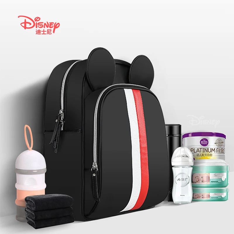 Сумки для детских подгузников Disney из искусственной кожи с подогревом через USB