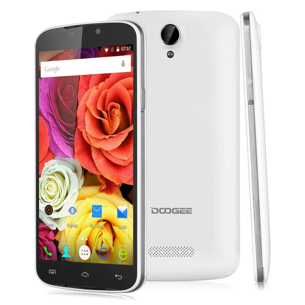 Оригинал DOOGEE X6 MTK6580 4 ядра смартфон 5 дюйма 1280*720 Android 1 сотовый телефон 3000 mAh
