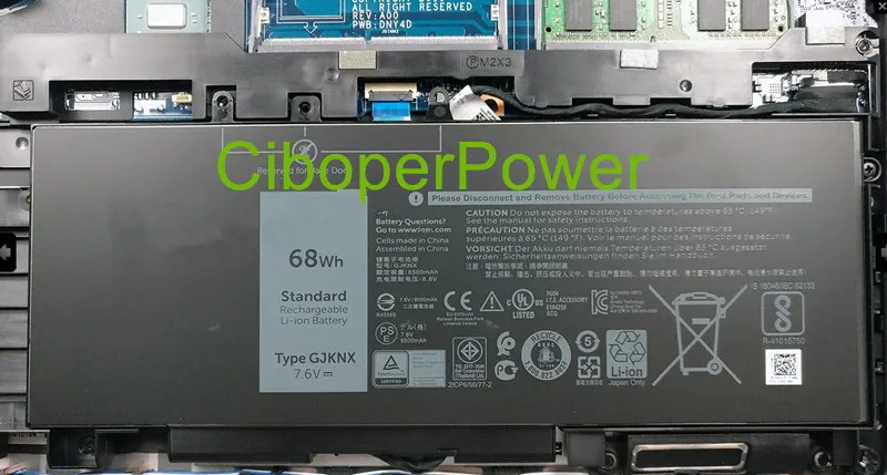 Оригинальное качество 7 6 V 68wh GJKNX батарея для GD1JP 0GD1JP|battery original|battery forbatteries batteries |