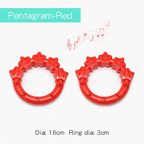 05pentagram Red Ruizhi Детские звуковые гимнастические кольца для детского сада Утренние упражнения на открытом воздухе спортивные игрушки школьные игры Детские игрушки RZ1056 - Цвет: 05pentagram Red