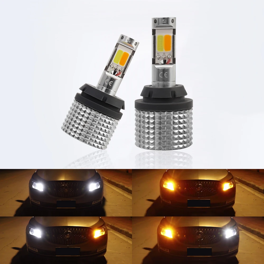 Автомобильные светодиодные указатели поворота 30 Вт COB T20 7440 WY21W drl дневные ходовые