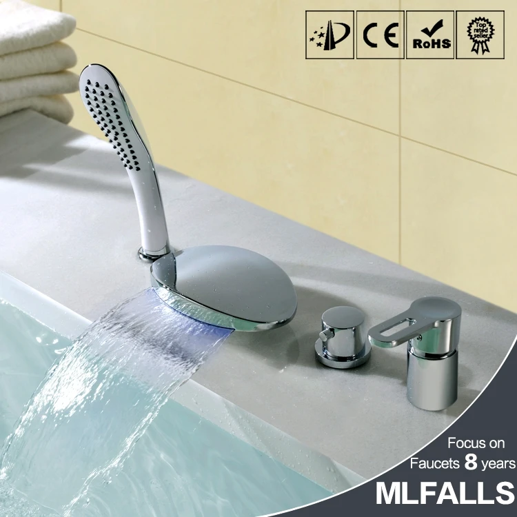 Латунный кран для ванной с четырьмя элементами водопада|bath faucet waterfall|shower waterfallshower
