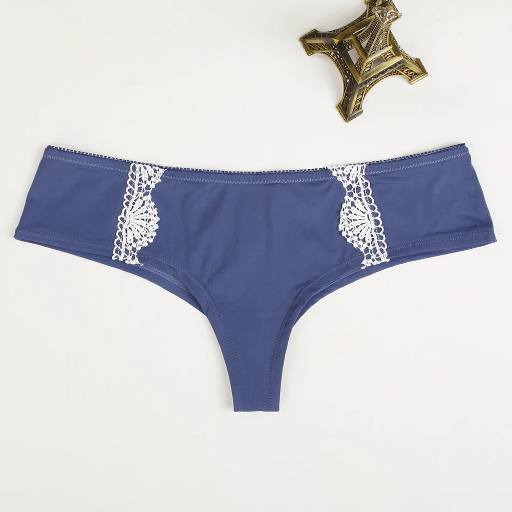 Женские удобные стринги с вышивкой украшенные цветами мягкое нижнее белье в