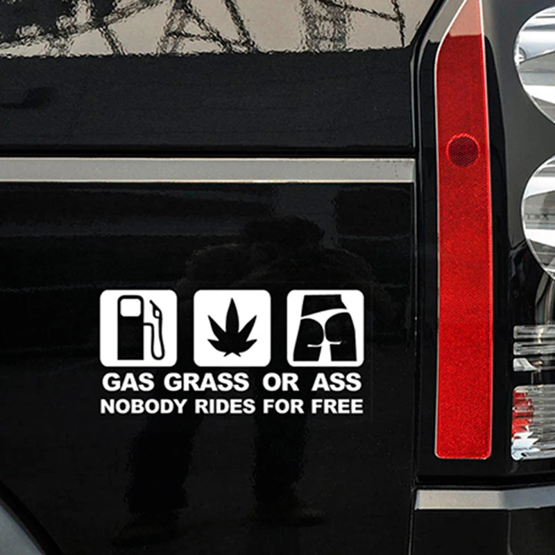 Мотоциклетная наклейка GASS GRASS OR ASS JDM забавная фотонаклейка Отражающая виниловая