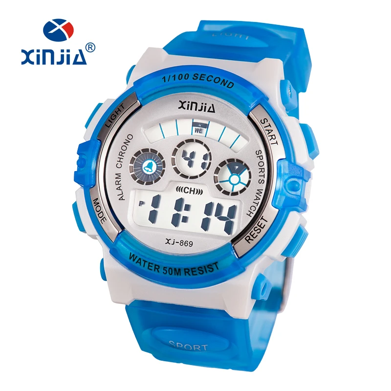 Новый синьцзя модные studetn LED Dgital спортивные часы для детей Повседневное woment Для