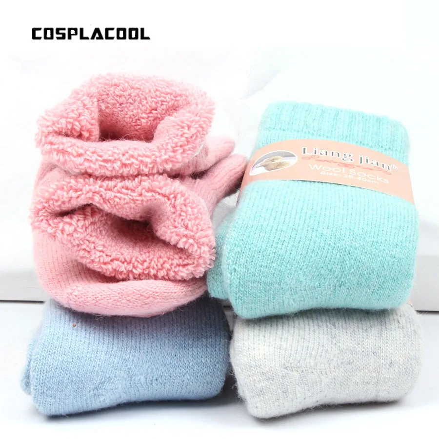 [COSPLACOOL] осенне-зимние утепленные подарочные носки для женщин Chaussette Femme Creative Solid Meias