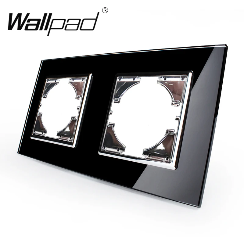 2 Frame Black DIY стеклянная рамка для модуля EU Sandard Temepred стеклянная рамка для обоев серии L6 - Цвет: 2 Frame Black