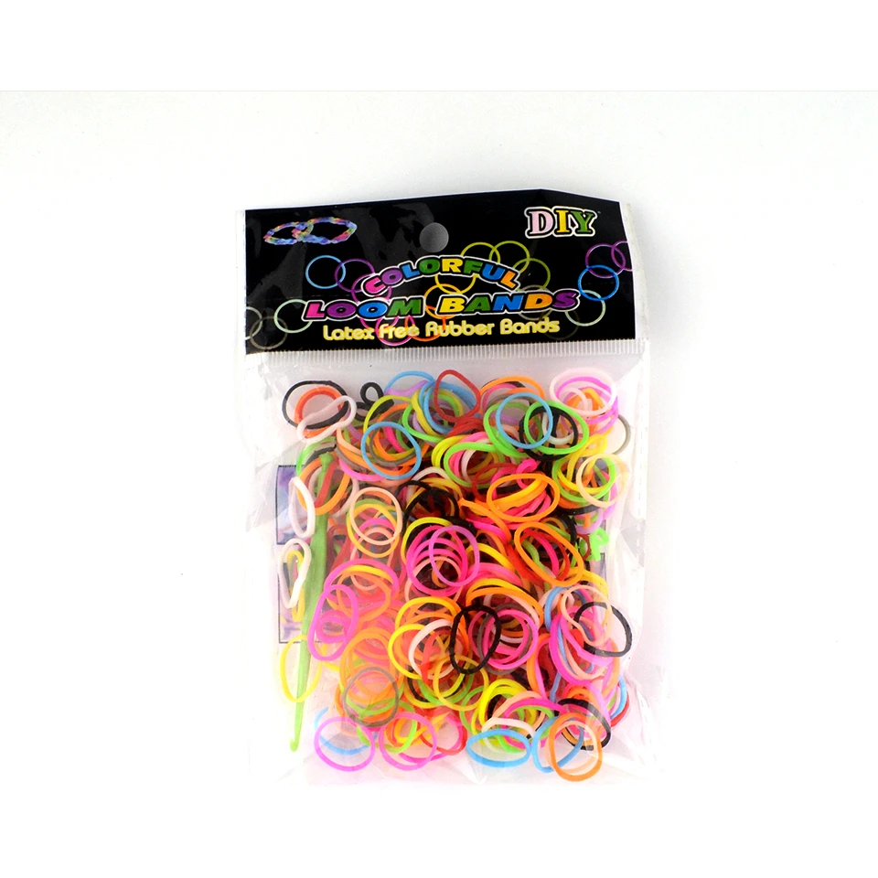 300 шт радужные разноцветные браслеты Набор резинок игрушки для рукоделия с 12