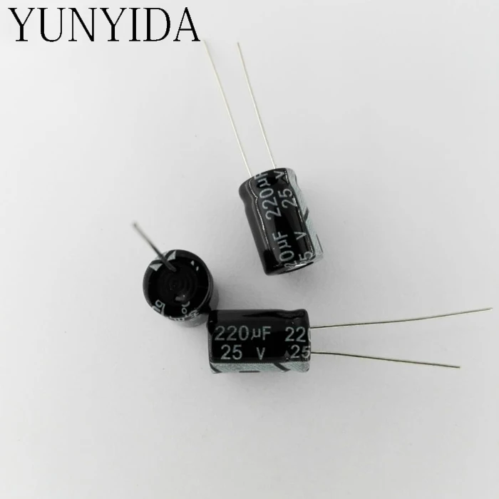 

50PCS　　220UF 25V 8x12MM Aluminum electrolytic capacitor