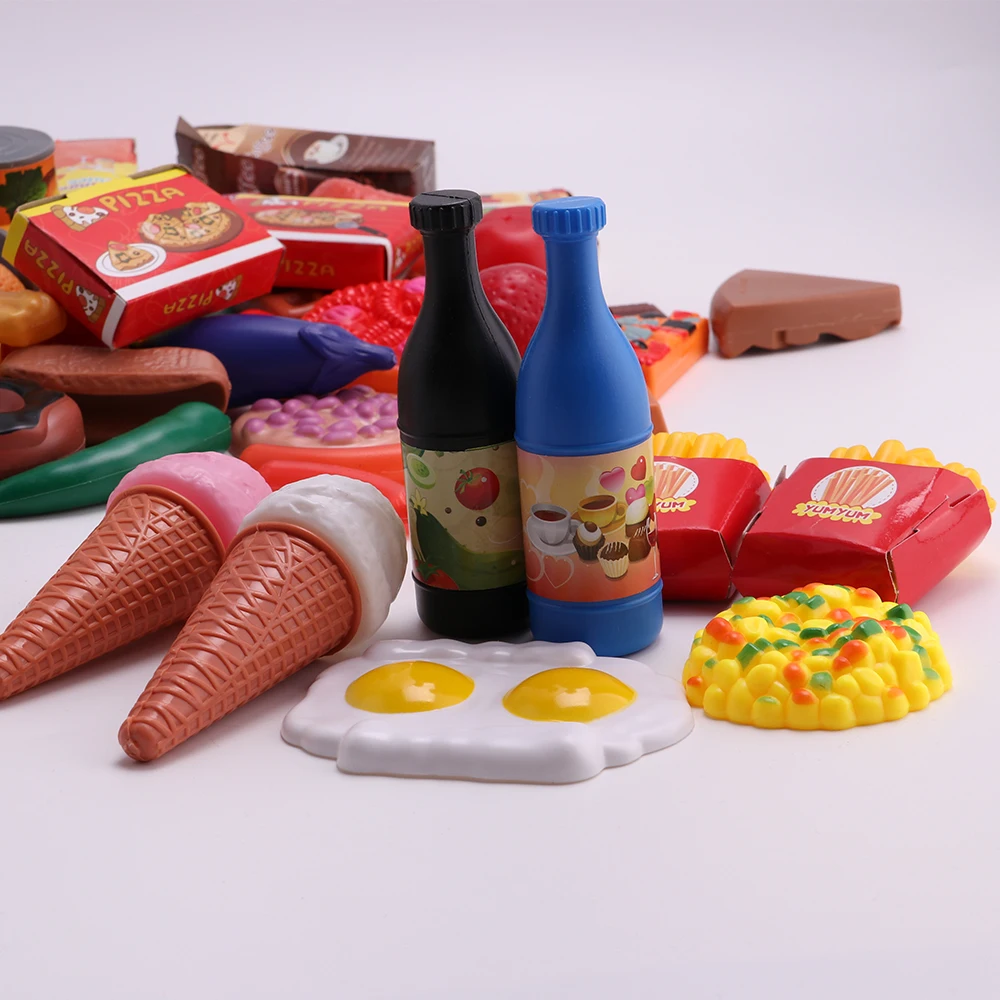 Новинка 60 шт. Детский набор для еды с вкусным лакомством кухонный игрушечный