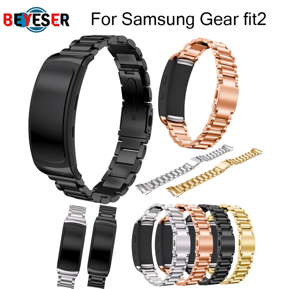 

Replacement Wristband For Samsung Gear Fit 2 Pro Band Luxury stainless steel Watchband For Samsung Fit2 Strap Drop Ship Belt