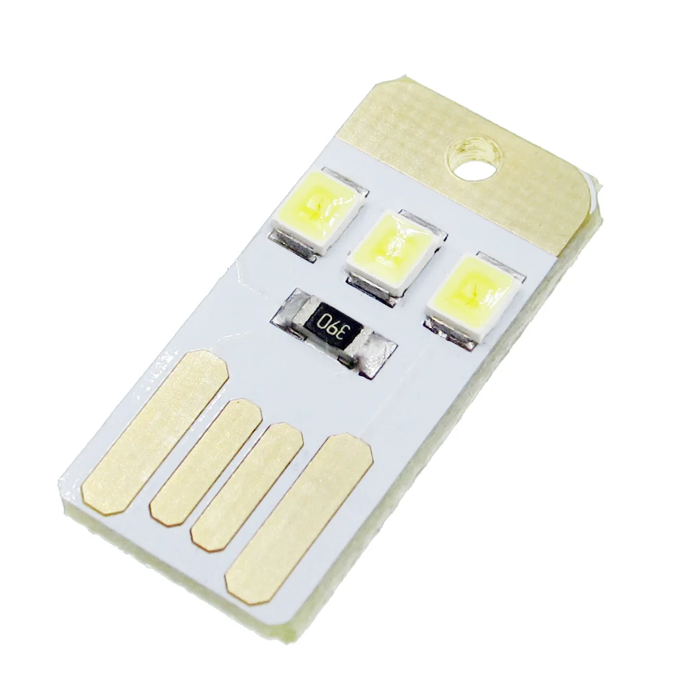 10 шт. мини Ночной USB LED брелок портативная мощная белая плата карманная карта