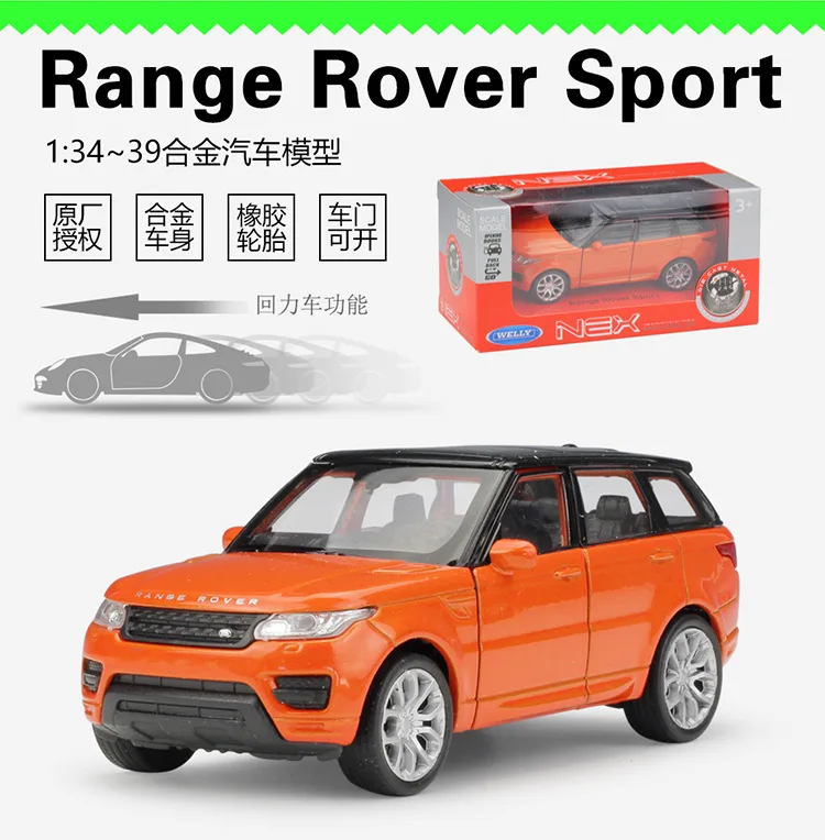 1:36 Welly Range Rover Sport SUV сплав игрушки тянуть назад литья под давлением модель автомобиля