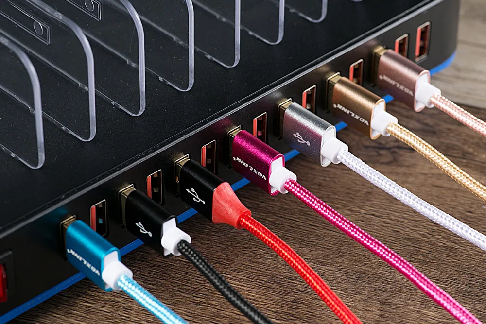VOXLINK Micro USB кабель с нейлоновой оплеткой 1 м/2 м/3 м Синхронизация данных USB кабель зарядного устройства для samsung htc LG huawei xiaomi кабели для телефонов Android
