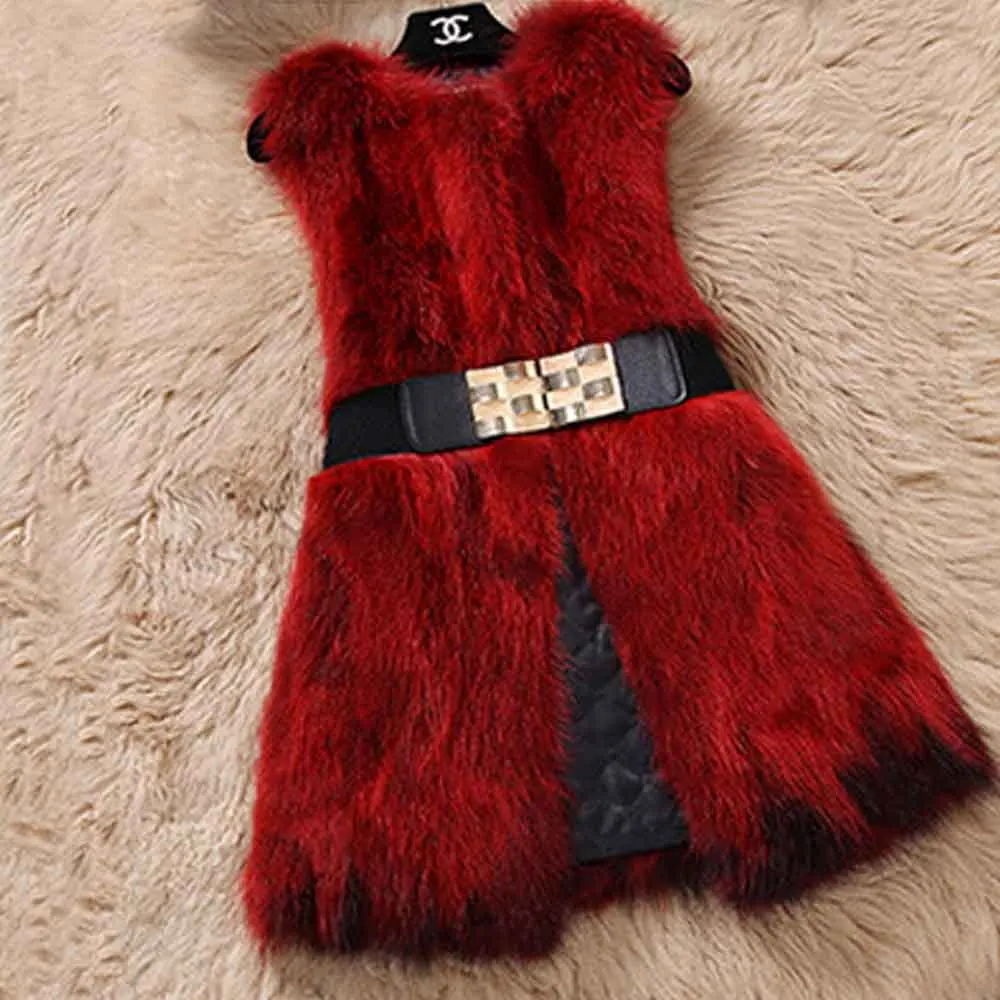 Жилет из натурального Лисьего меха женский жилет Фабричный большого размера на