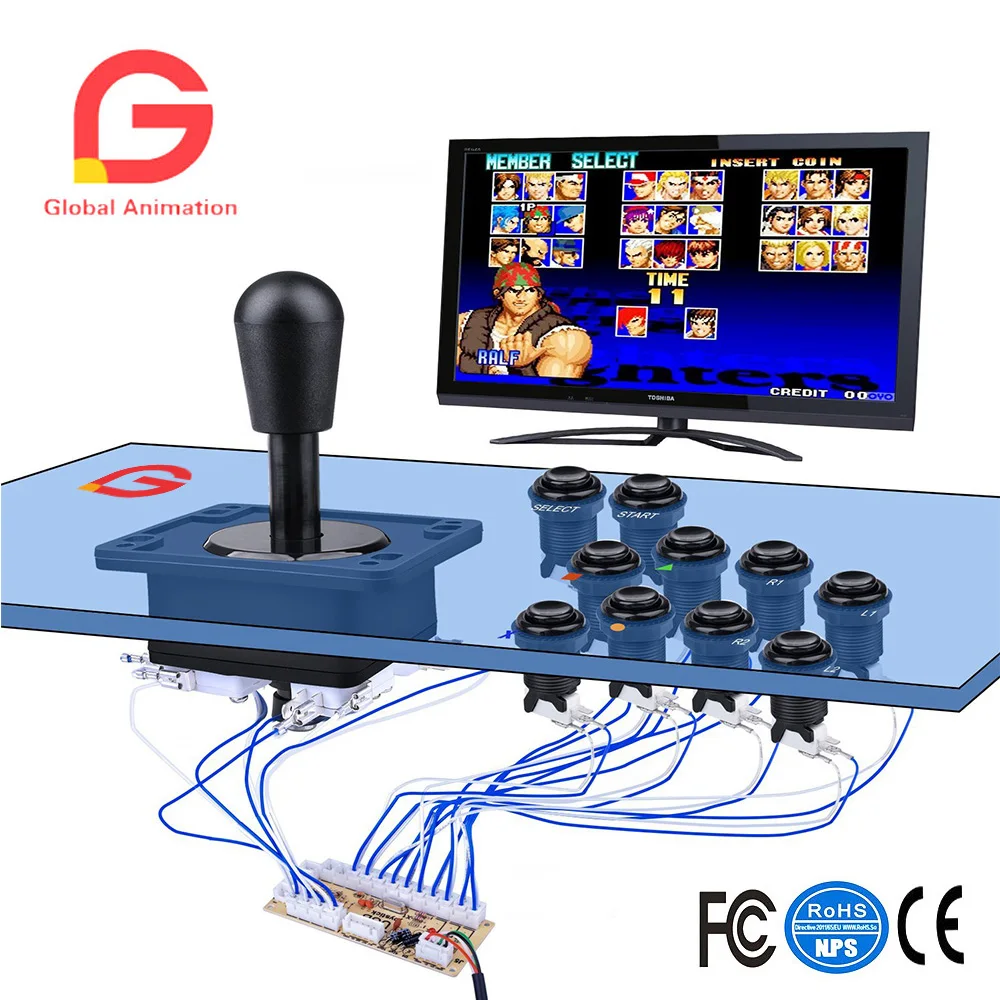 Аркадные кнопки и джойстик DIY для Raspberry Pi аркадный контроллер в стиле HAPP комплект