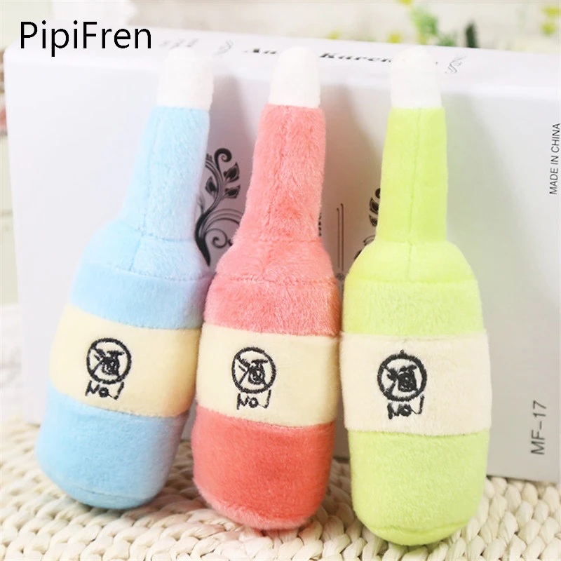 

PipiFren маленькие собаки игрушки пиво жевательные пищалки для домашних животных плюшевые щенки кошки игрушки кости собак игрушки