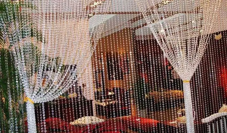 Акриловые хрустальные бусины цепочка Висячие занавеска гирлянда цветы люстра