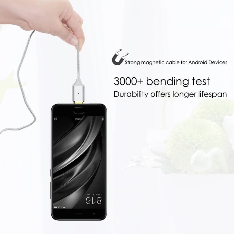WMZ 2 Pack Magnetic Reversible Micro USB Cable Braided Fast Data Charging Sync for Samsung S7 LG V10 Sony Huawei P8 Xiaomi | Электроника