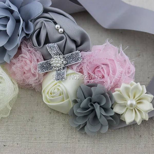 2 шт./компл. модный серебристо серый пояс и соответствующая повязка на голову