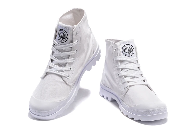 Кроссовки PALLADIUM PAMPA HI ORIGINALE классическая парусиновая обувь белого цвета ботильоны
