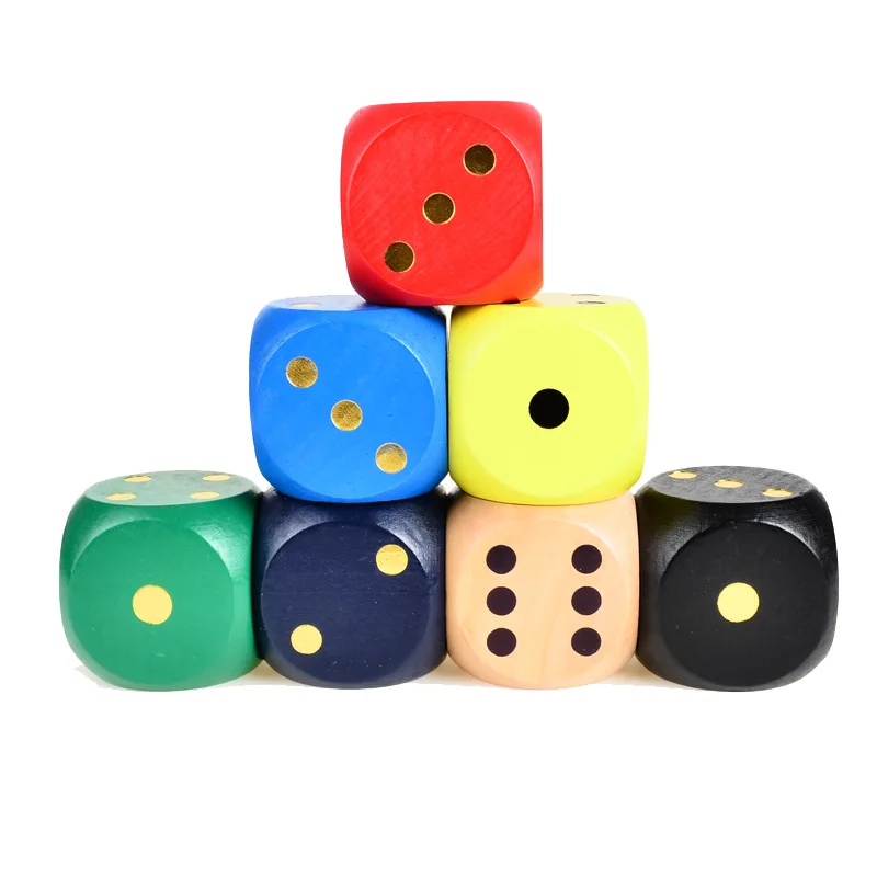 BOHS большой 7 цветов деревянные кости семейная настольная игра игровая игрушка